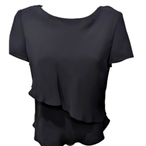 SL Fashions Black 2 Layered Blouse